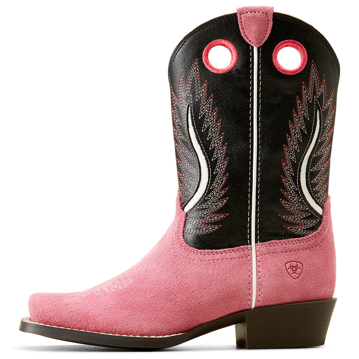Ariat Kids Futurity Ft. Worth Haute Pink Suede Western Boot
