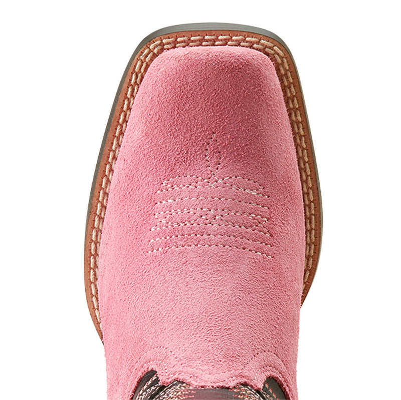 Ariat Kids Futurity Ft. Worth Haute Pink Suede Western Boot
