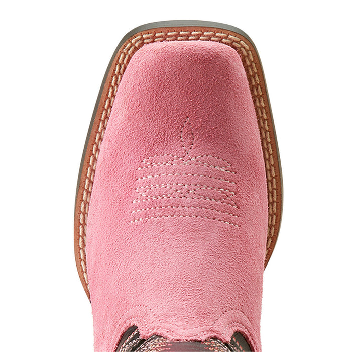 Ariat Kids Futurity Ft. Worth Haute Pink Suede Western Boot