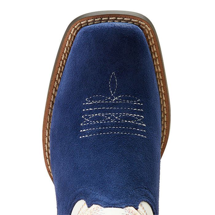 Ariat Kids Futurity Ft. Worth Patriot Blue Suede Western Boot