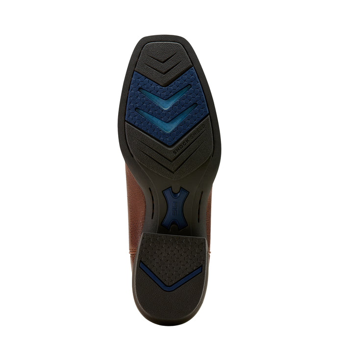 Ariat Men`s Hustler Beasty Brown 13In Pacific Blue Top Boot