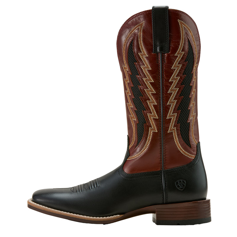 Ariat Men`s Dakota Venttek Supple Black 13In Cinnamon Top Boot
