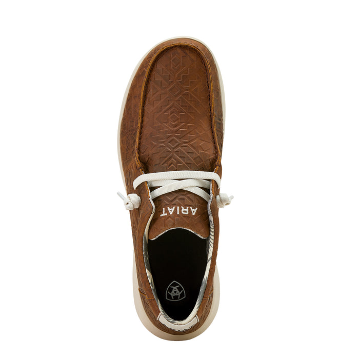 Ariat Mens Hilo Mahogany Blanket Embossed Leather Casual Shoe