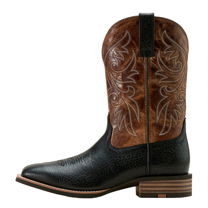 Ariat Mens Slingshort Black Adobe 11In Dark Tan Cowboy Boots