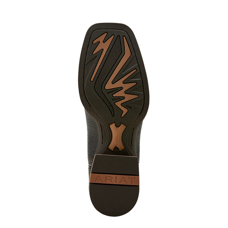 Ariat Mens Slingshort Black Adobe 11In Dark Tan Cowboy Boots