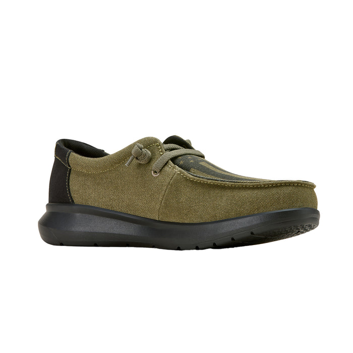 Ariat Mens Hilo Dusted Olive American Flag Print Casual Shoe