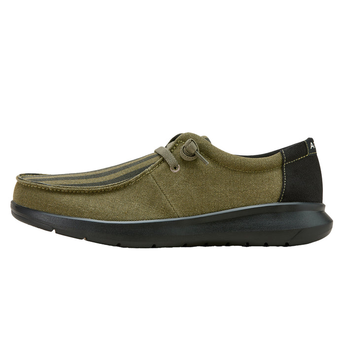 Ariat Mens Hilo Dusted Olive American Flag Print Casual Shoe