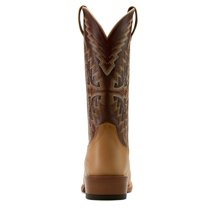 Ariat Men`s Futurity Showman Flaxen Tan 13In Eduring Chocolate Top Boot