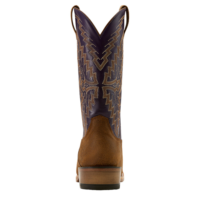 Ariat Mens Futurity Showman Foothill Brown Roughout 13In Violet Top Cowboy Boot