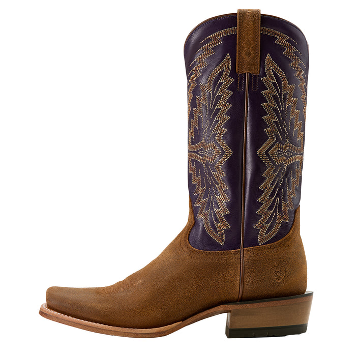 Ariat Mens Futurity Showman Foothill Brown Roughout 13In Violet Top Cowboy Boot