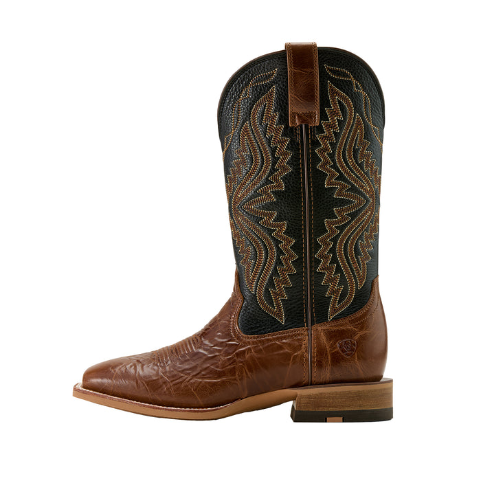 Ariat Men`s Baxter Dark Tan 13In Black Deertan Top Boot