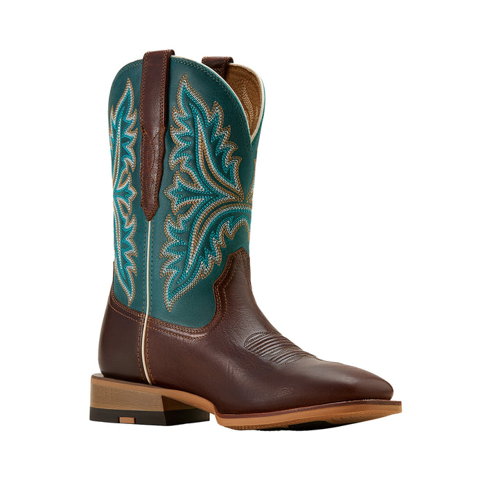 Ariat Men`s Walker Espresso 11In Scuba Blue Top Boot