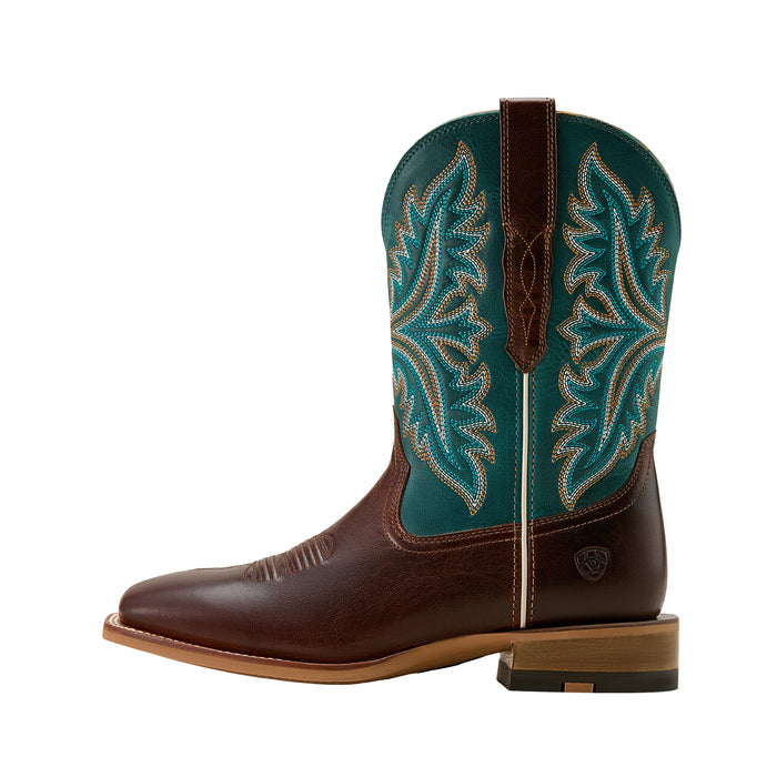 Ariat Men`s Walker Espresso 11In Scuba Blue Top Boot