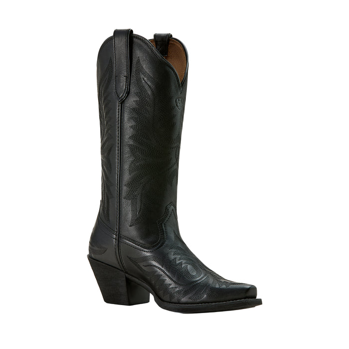 Ariat Womens Round Up Collins Black Embroidered Vamp 13In Black Embroidered Top Cowgirl Boots