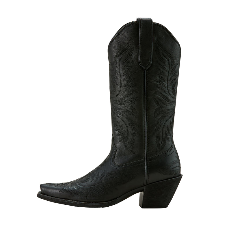 Ariat Womens Round Up Collins Black Embroidered Vamp 13In Black Embroidered Top Cowgirl Boots
