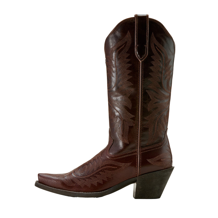 Ariat Womens Round Up Collins Brown Embroidered Vamp 13In Brown Embroidered Top Cowgirl Boots
