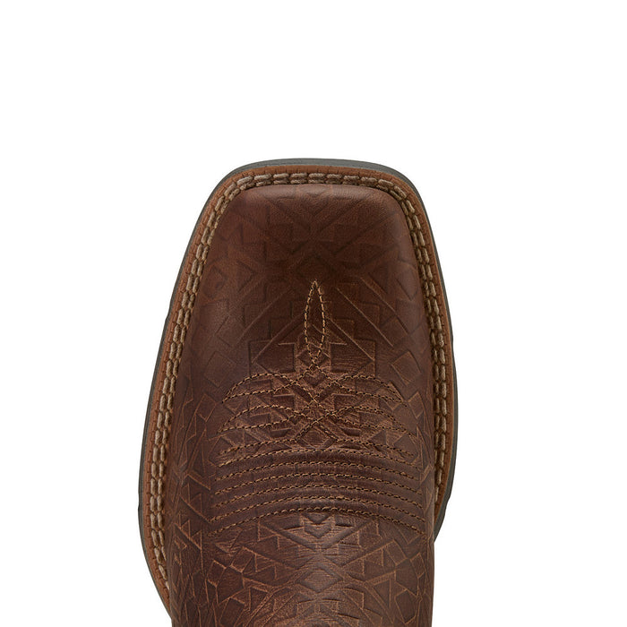 Ariat Women's Round Up StretchFit Tan Southwest Emboss Square Toe Boot