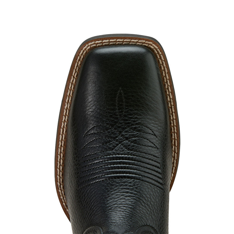 Ariat Women's Round Up StretchFit Black Deertan Square Toe Western Boot