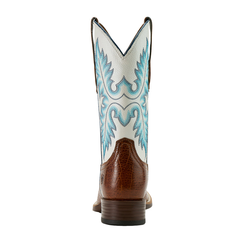 Ariat Women`s Canyon Point Gingersnap Vamp 13In White Embroidered Top Boot
