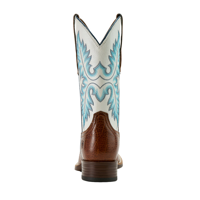 Ariat Women`s Canyon Point Gingersnap Vamp 13In White Embroidered Top Boot