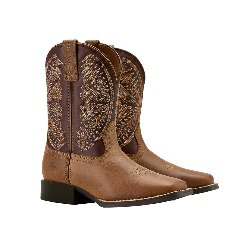 Ariat Kid`s Ruidoso Pearl and Chocolate Brown Boot