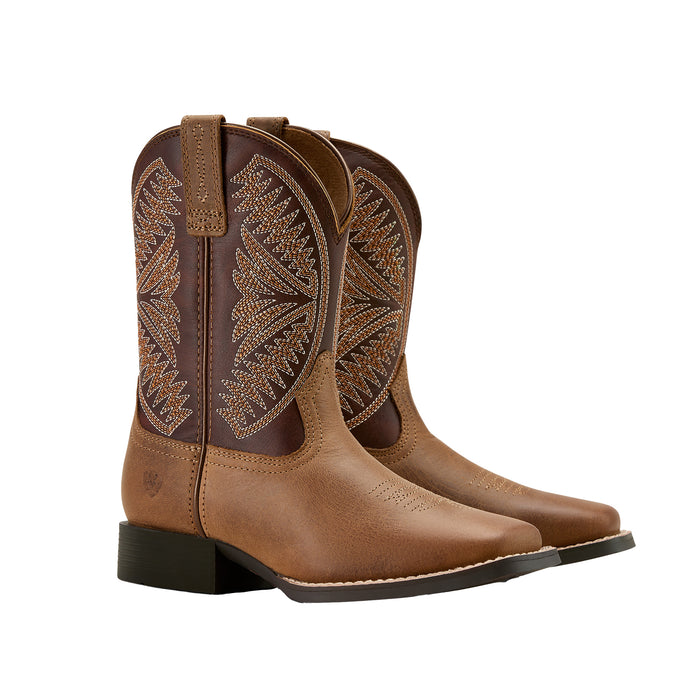 Ariat Kid`s Ruidoso Pearl and Chocolate Brown Boot