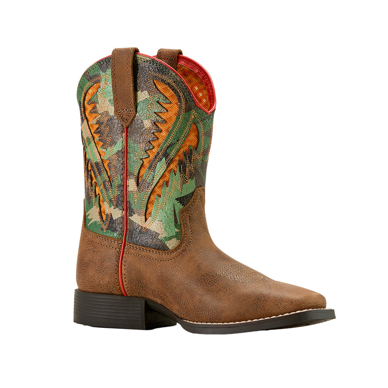 Ariat Kids Quickdraw Venttek Toasty Tan and Brushed Camo Boot