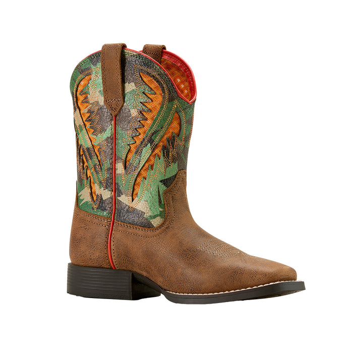 Ariat Kids Quickdraw Venttek Toasty Tan and Brushed Camo Boot