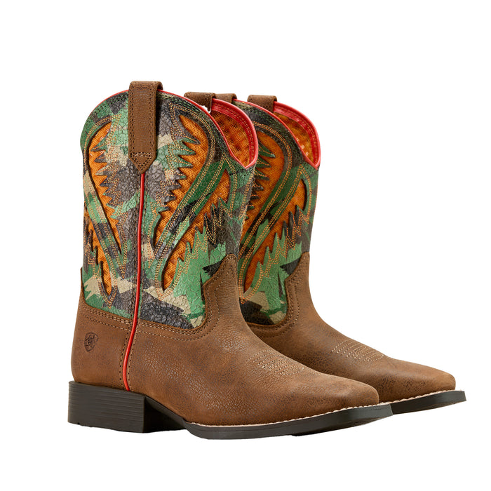 Ariat Kids Quickdraw Venttek Toasty Tan and Brushed Camo Boot