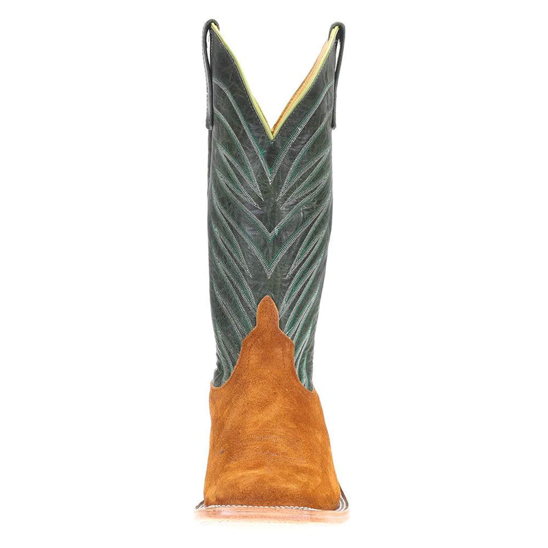 Anderson Bean Men's Rust Crazy Horse Rough Out 13in. Emerald Explosion Top Boots