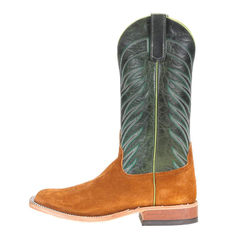 Anderson Bean Men's Rust Crazy Horse Rough Out 13in. Emerald Explosion Top Boots