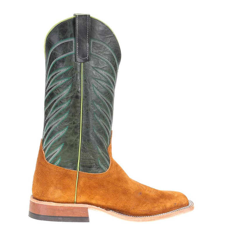 Anderson Bean Men's Rust Crazy Horse Rough Out 13in. Emerald Explosion Top Boots