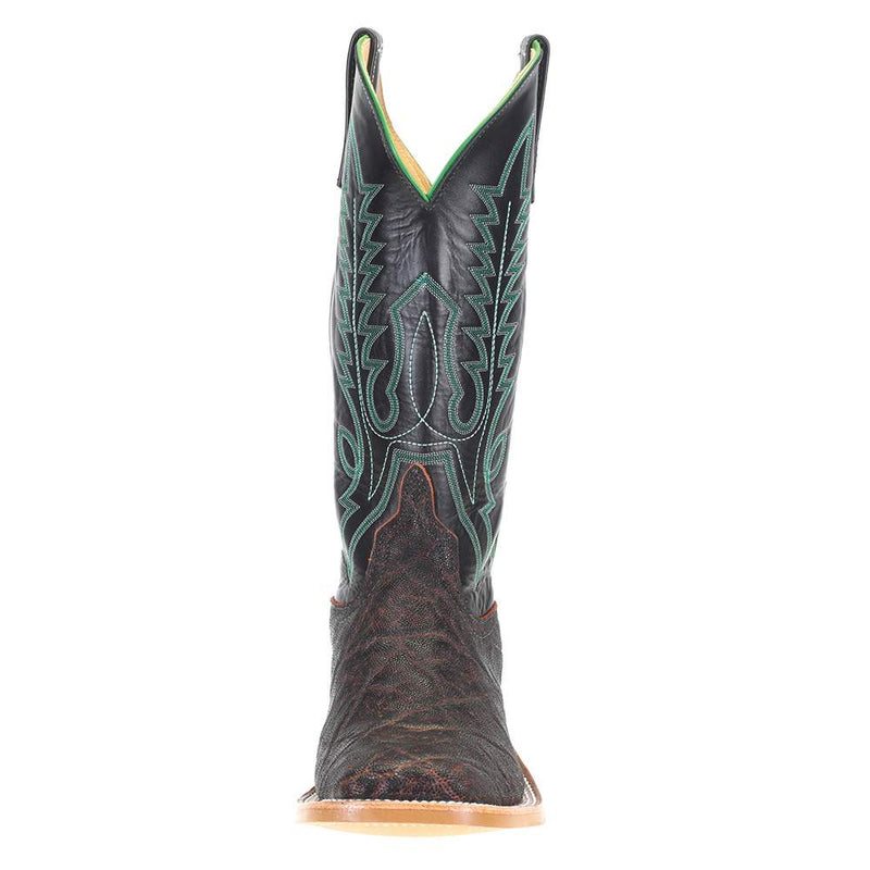 Anderson Bean Men's Bark Vintage Elephant 13in. Black Glove Top Square Toe Boots