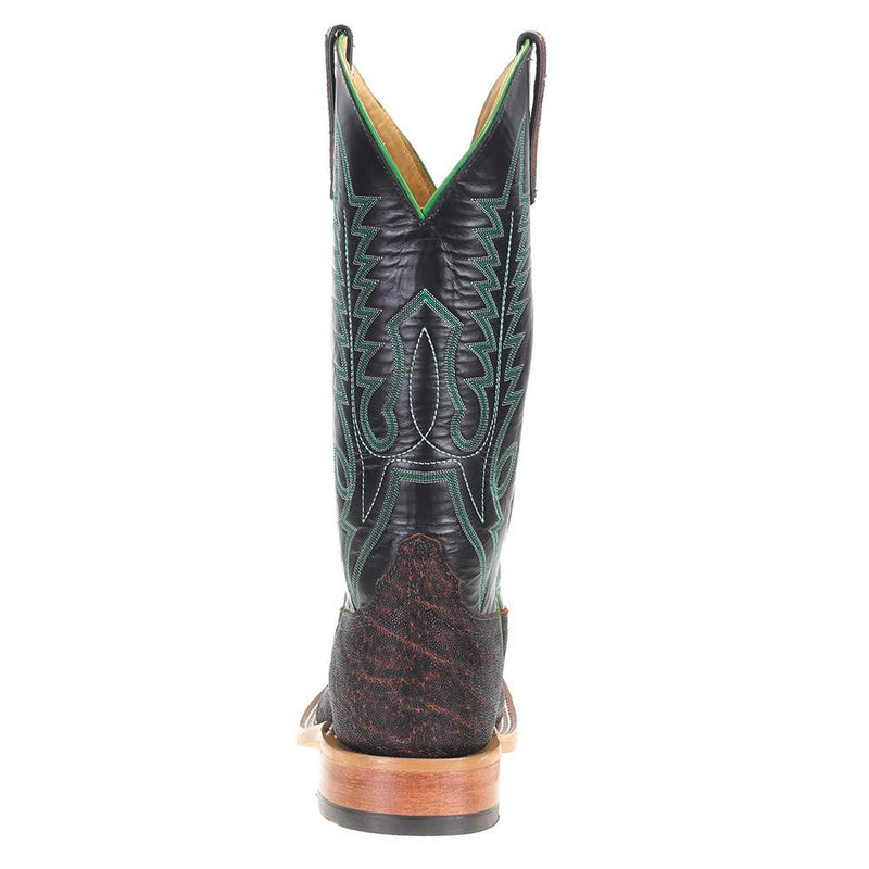 Anderson Bean Men's Bark Vintage Elephant 13in. Black Glove Top Square Toe Boots