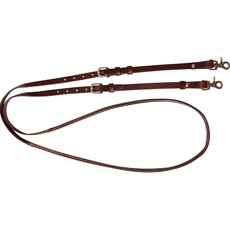 Cashel Company 8 foot Adjustable Reins w/Rawhide Trim