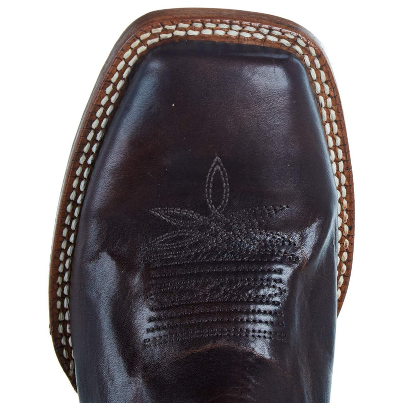 Tony Lama Men`s Arena Ronan Chocolate 11in. Crimson Cowhide Top Square Toe Boot