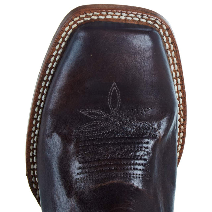 Tony Lama Men`s Arena Ronan Chocolate 11in. Crimson Cowhide Top Square Toe Boot