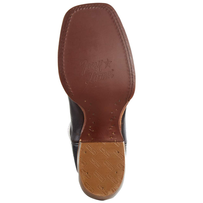 Tony Lama Men`s Arena Ronan Chocolate 11in. Crimson Cowhide Top Square Toe Boot
