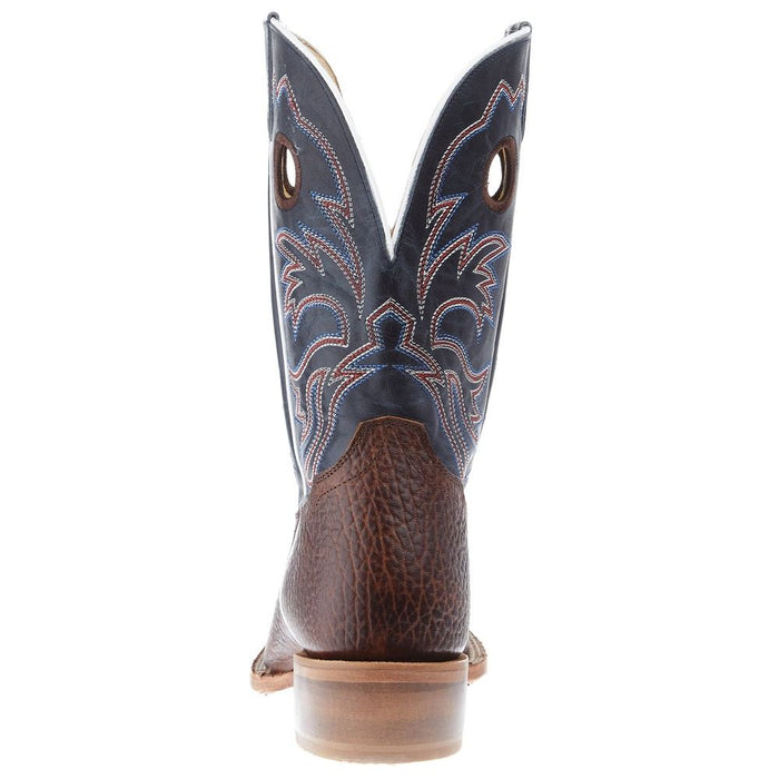 Tony Lama Men`s Dealer Espresso Wide Square Toe with 11in Navy Shaft Arena
