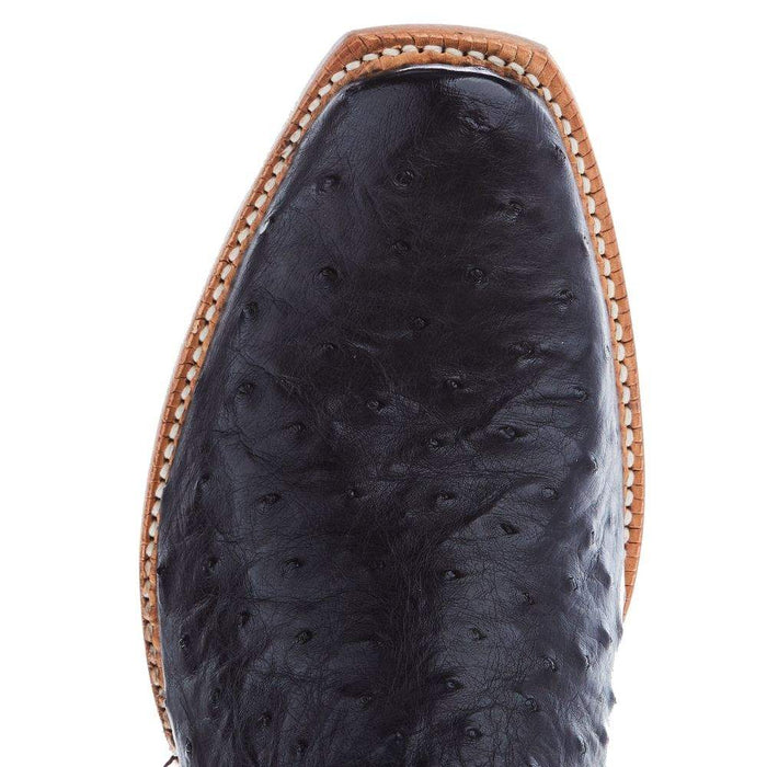 Tony Lama Men's Arena Rylen Black Full Quill Ostrich 13in Cognac Top