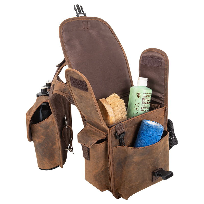 Cashel Company Distressed Leather Medium Horn Bag