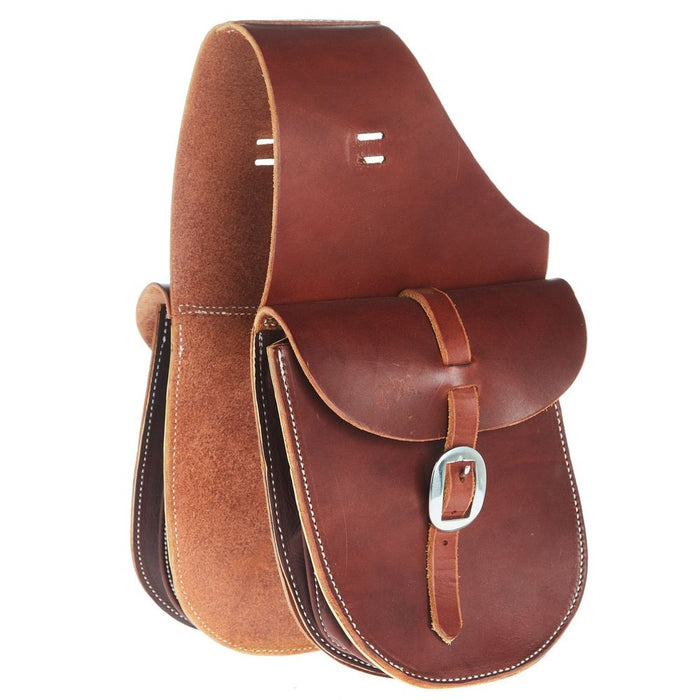 NRS Tack Chestnut Leather Saddle Bag