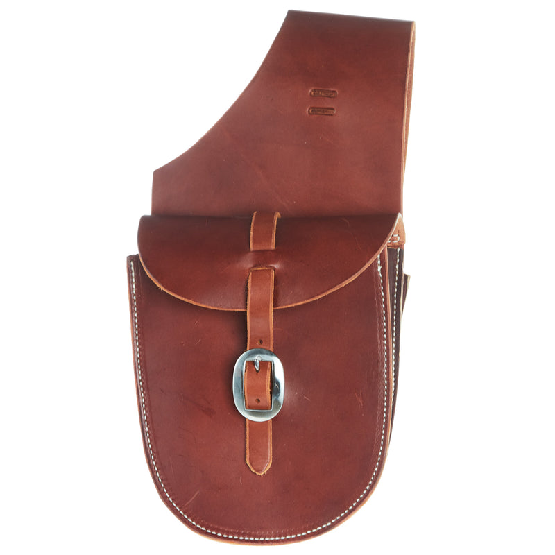 NRS TACK Chestnut Leather Saddle Bag