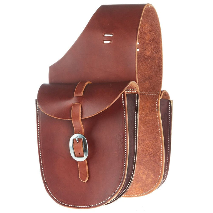 NRS Tack Chestnut Leather Saddle Bag
