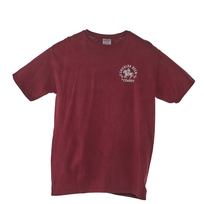 Whiskey Bent Hat Co Crimson Shoulda Been A Cowboy Tee Shirt