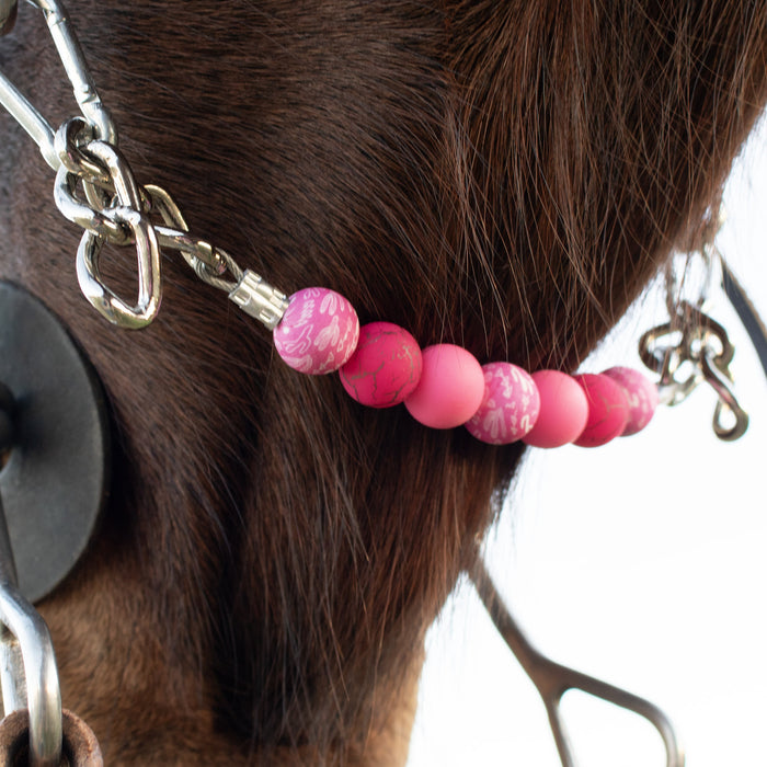 NRS Pink Cactus Silicone Beaded Chain Curb Strap