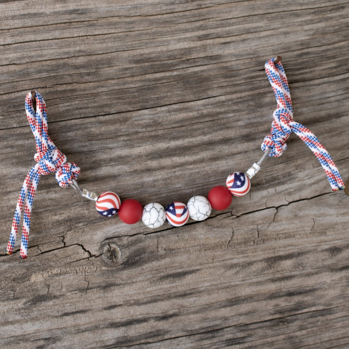NRS 4th of July Silicone Beaded Curb Strap
