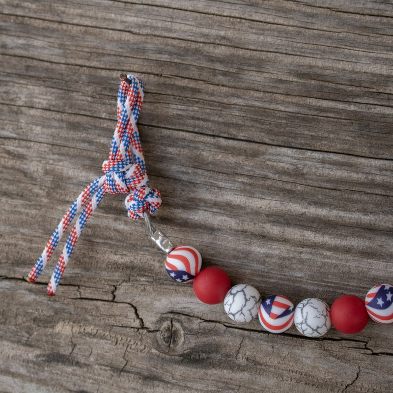 NRS 4th of July Silicone Beaded Curb Strap