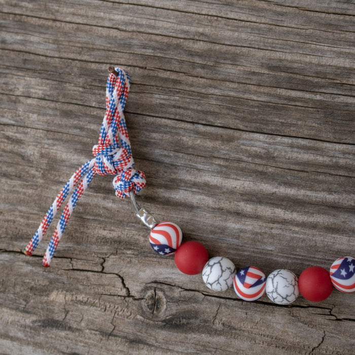 NRS 4th of July Silicone Beaded Curb Strap