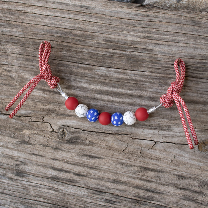 NRS 4th of July Red Silicone Beaded Curb Strap
